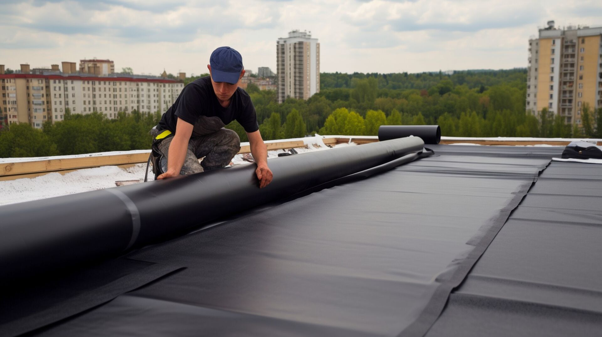 Roll of felt for flat roof installation expert flat roofing in Sittingbourne