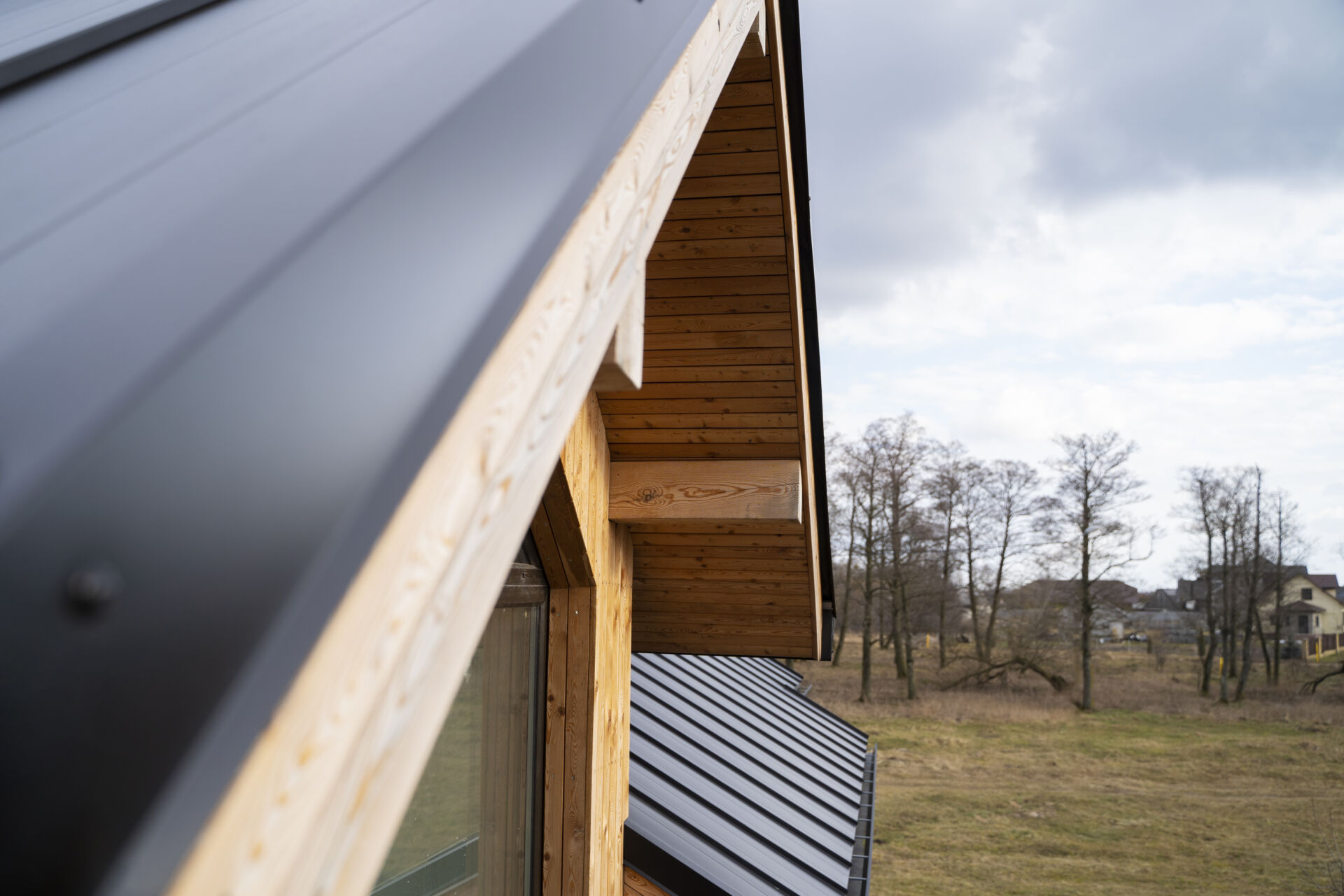 View of roof soffit area